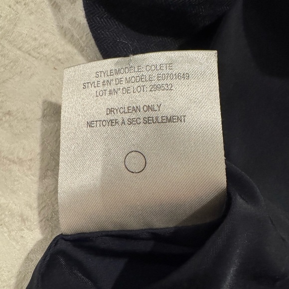 Theory Colete Shift Tweed Dress Sleeveless Wool Blend Pockets navy - Picture 9 of 9